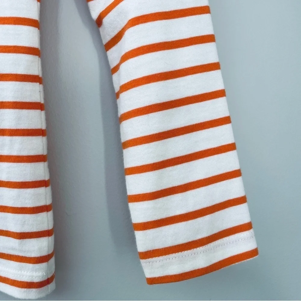 Gymboree Top Orange Stripes Bows 8 Cotton Halloween October